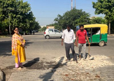 Army Flats Vice President getting municipal corporation approach road repaired with own resources Oct 2023